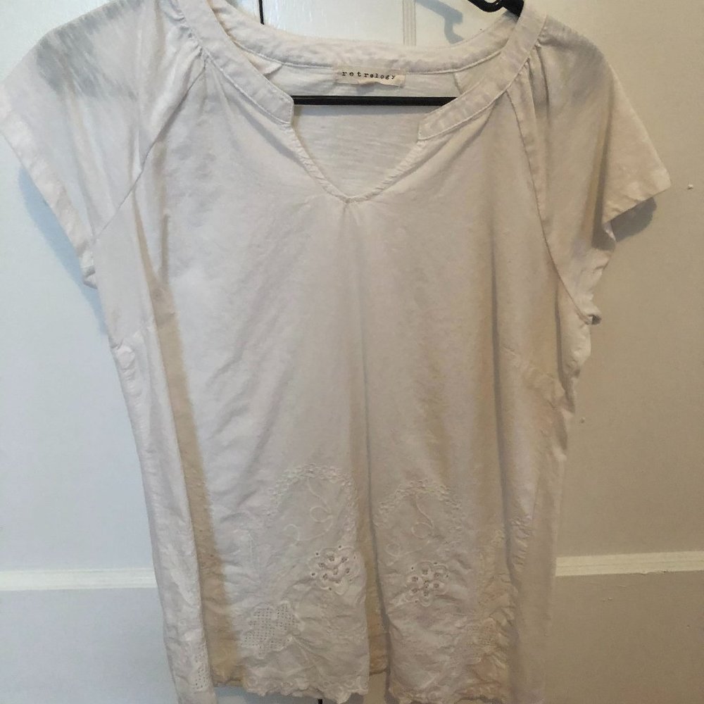 White Embroidered Blouse